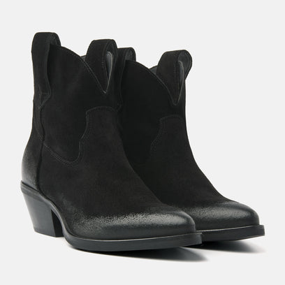 Gigi Dames Enkellaarsjes Suede Black