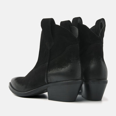 Gigi Dames Enkellaarsjes Suede Black