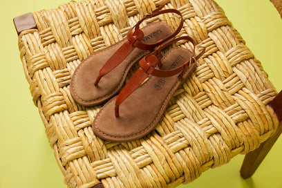 Iris Leren Dames Sandalen Tan