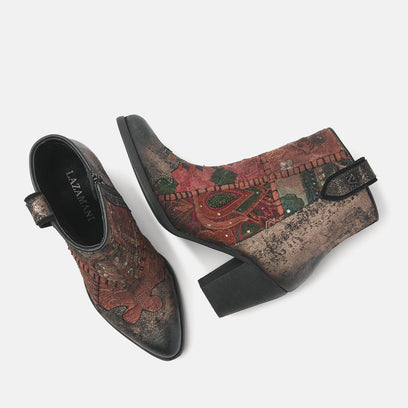 Dames Enkellaarsjes 85.605 Bronze