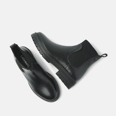 Beau Dames Chelsea Boots Leer Black