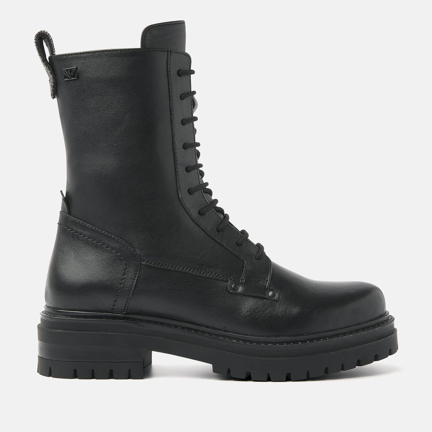 Dames Enkellaarsjes Leren Zwarte Laarsjes Dames Veterboots Black