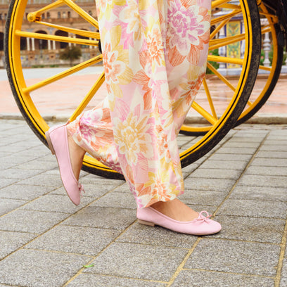 Josefina Dames Ballerina’s Leer Rose