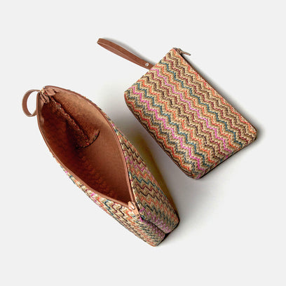 Elba Raffia Tasje Medium Multi