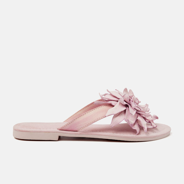 Daisy Leren Dames Slippers Pink Daisy Leren Dames Slippers Pink