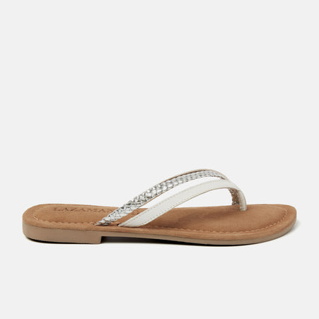 Bibi Leren Dames Slippers White Bibi Leren Dames Slippers White