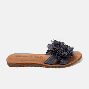 Zinnia Dames Slippers Leer Black Zinnia Dames Slippers Leer Black