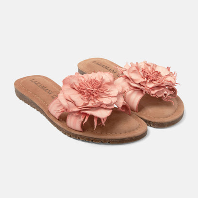 Zinnia Dames Slippers Leer Coral