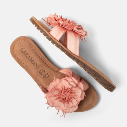 Zinnia Dames Slippers Leer Coral