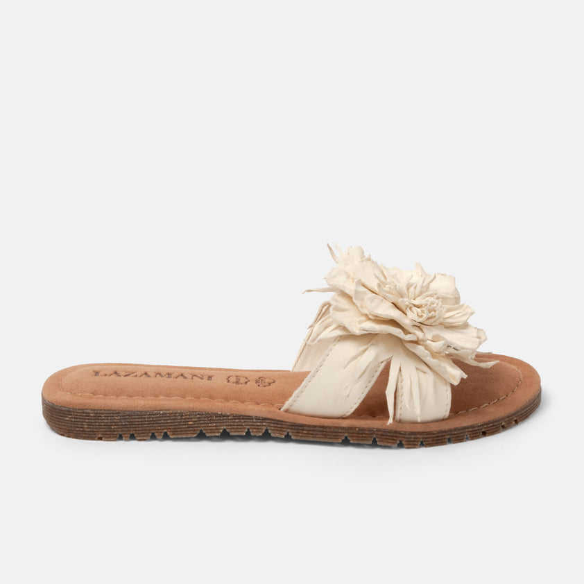 Zinnia Dames Slippers Leer Offwhite