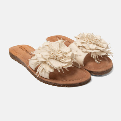 Zinnia Dames Slippers Leer Offwhite
