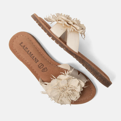 Zinnia Dames Slippers Leer Offwhite