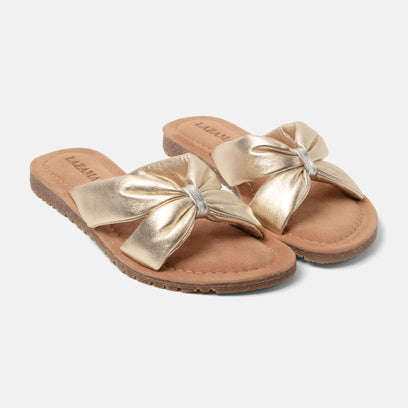 Edita Dames Slippers Leer Gold
