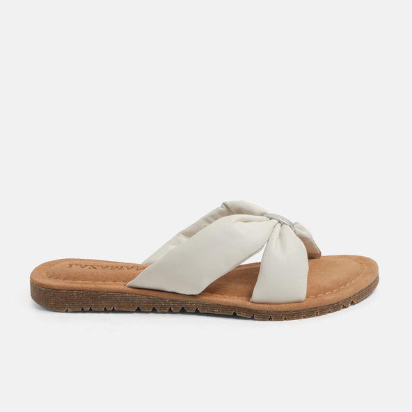 Edita Dames Slippers Leer White Edita Dames Slippers Leer White