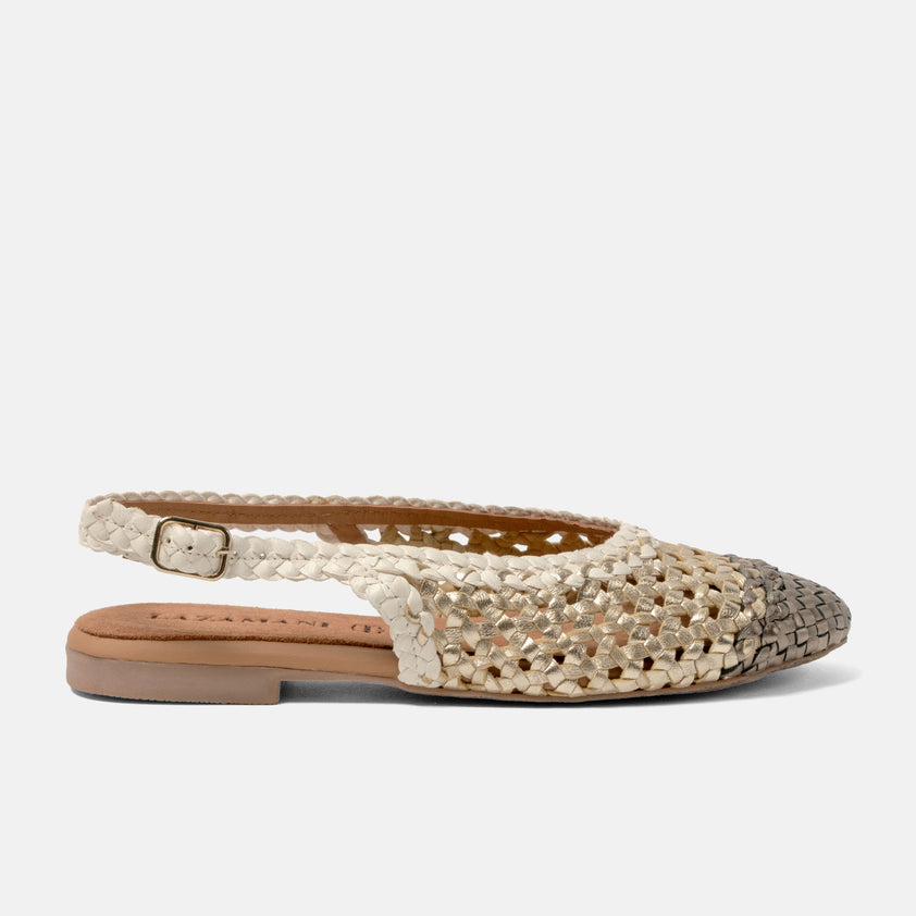 Novia Dames Ballerina’s Leer Gold