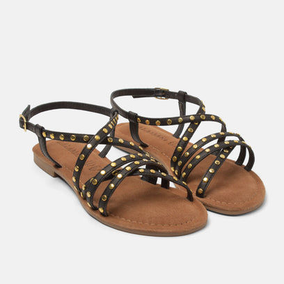 Tova Dames Sandalen Leer Black