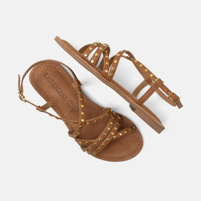 Tova Dames Sandalen Leer Tan