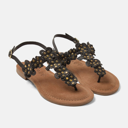 Pippa Dames Sandalen Leer Black