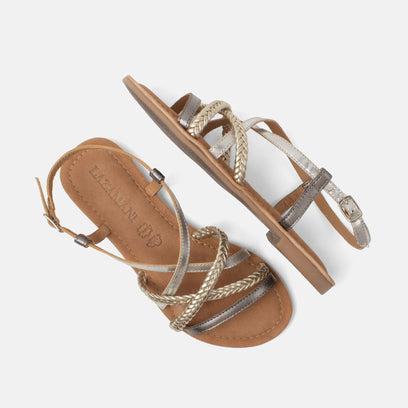 Gea Dames Sandalen Leer Silver