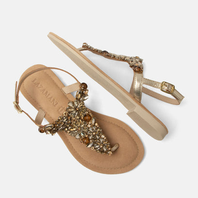 Sil Dames Sandalen Leer Gold