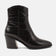 Ot Dames Enkellaarsjes Leer Black