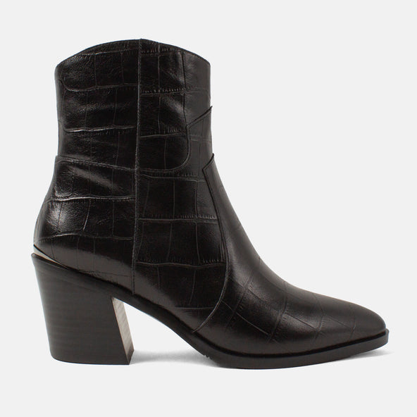 Ot Dames Enkellaarsjes Leer Black Ot Dames Enkellaarsjes Leer Black