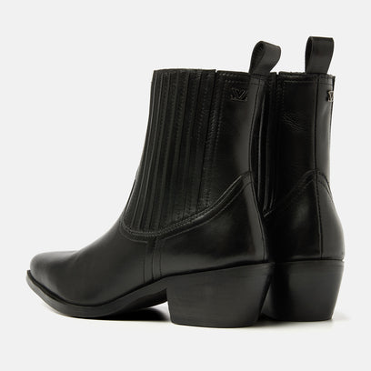 Jade Dames Chelsea Boots Leer Black
