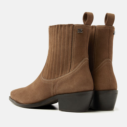 Jade Dames Chelsea Boots Suede Taupe