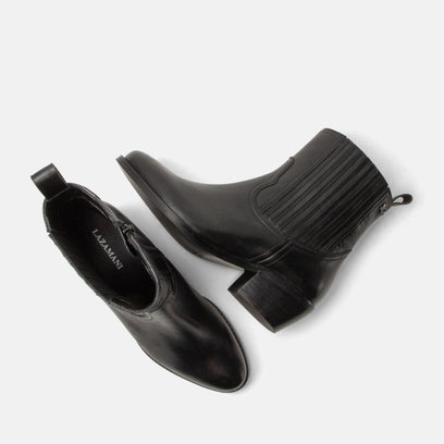 An Dames Enkellaarsjes Leer Black