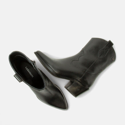 Lu Dames Cowboy Laarzen Leer Black