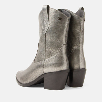 Lu Dames Cowboy Laarzen Leer Silver