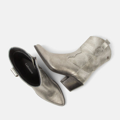 Lu Dames Cowboy Laarzen Leer Silver