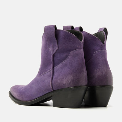 Gigi Dames Enkellaarsjes Suede Lavender