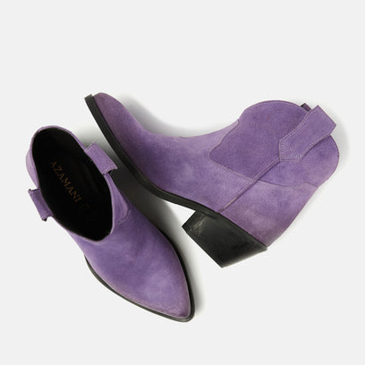 Gigi Dames Enkellaarsjes Suede Lavender