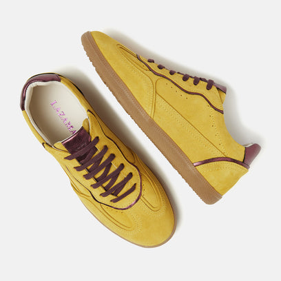 San Sebastian Suede Dames Sneakers Yellow