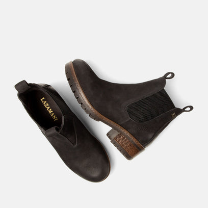 Lia Dames Chelsea Boots Leer Black