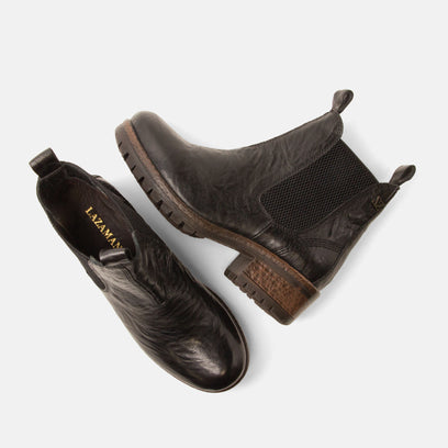 Ria Dames Chelsea Boots Leer Black