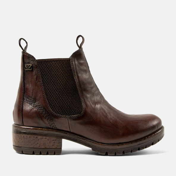 Ria Dames Chelsea Boots Leer Brown Ria Dames Chelsea Boots Leer Brown