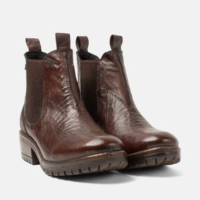 Ria Dames Chelsea Boots Leer Brown