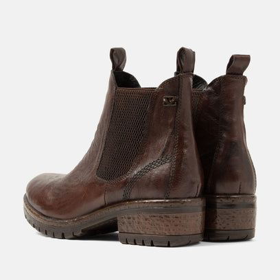 Ria Dames Chelsea Boots Leer Brown