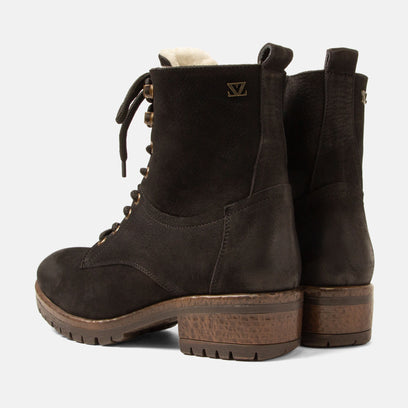 Kia Dames Veterboots Leer Black