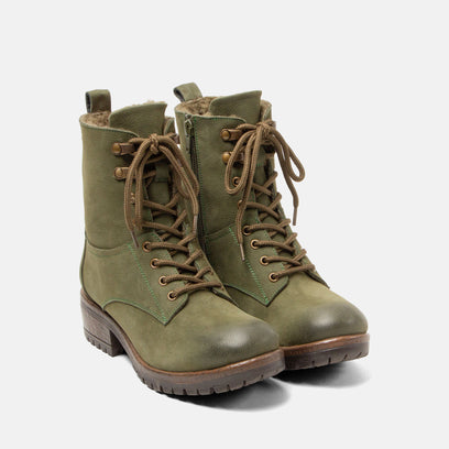Kia Dames Veterboots Leer Green
