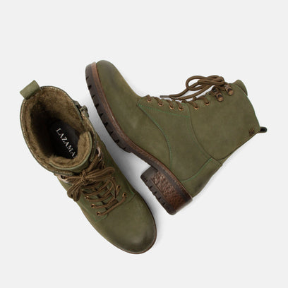 Kia Dames Veterboots Leer Green