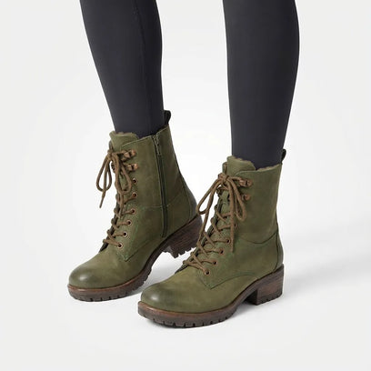 Kia Dames Veterboots Leer Green