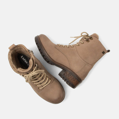 Kia Dames Veterboots Leer Taupe