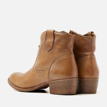 Fleur Dames Western Boots Leer Cognac