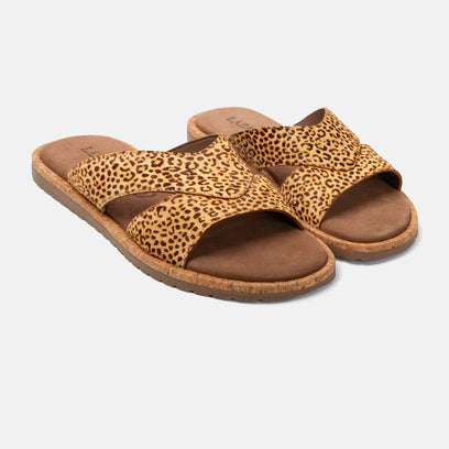 Jana Dames Slippers Leopard