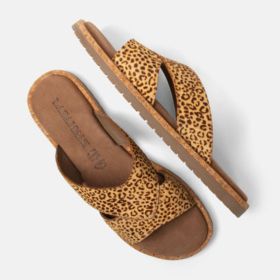 Jana Dames Slippers Leopard