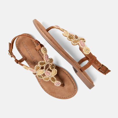 Maritza Dames Sandalen Leer Tan