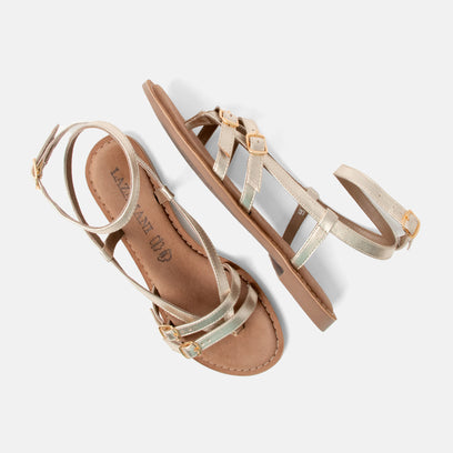 Salma Dames Sandalen Leer Gold